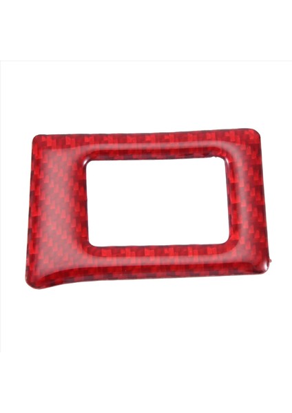 Abs Kırmızı Karbon Fiber Uyarı Işığı Düğme Kapağı Döşeme Dekor Çıkartması (Yurt Dışından)