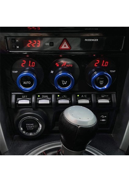 3 Adet Araba Orta Konsol Klima Düğmesi Ses Halkaları Trim Kapağı Mavi (Yurt Dışından) fırsatları