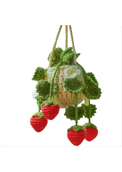 Araba Bitkisi Tığ Işi Askılı Sepet, Ordu Yeşili (Yurt Dışından)