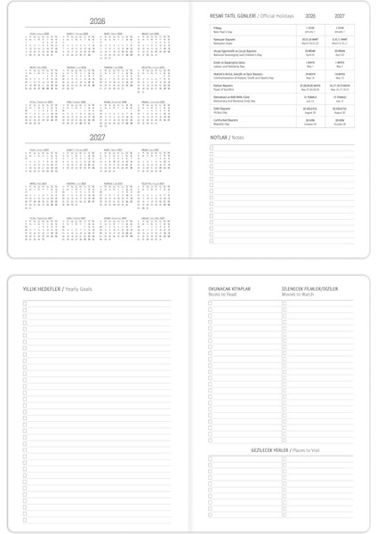2026 Yılı A5 Tam Gün Ajanda 15X22 cm - 365 Gün Siyah fırsatları