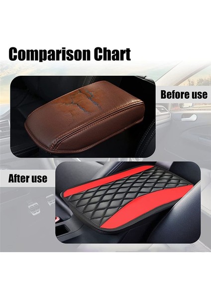 Araba Orta Konsol Pedi, Su Geçirmez ve Çizilmez Kol Dayama Kılıfı - Kırmızı (Yurt Dışından) fırsatları