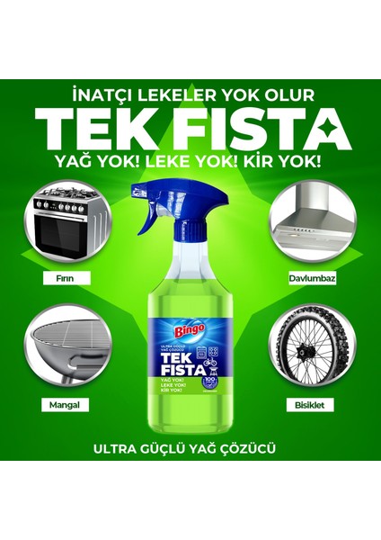 Sprey Yağ Çözücü 900 Mlx2 + Bingo Sprey Kireç Sökücü 900 Mlx1 indirimleri