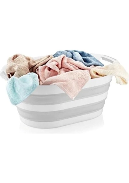 Katlanabilir Çamaşır Sepeti 26 Lt – Pratik Çamaşır Selesi - Taşınabilir, Yer Kaplamaz fırsatları