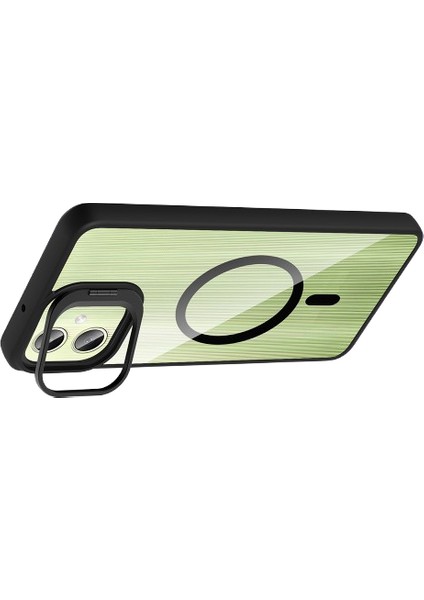 Samsung Galaxy A06 Kılıf Standlı Mika Magsafe Hassas Butonlu Metal Tuşlu + Kamera Lens Camı Hediyeli Set fiyatları