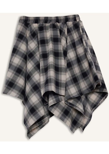 Kız Çocuk Asimetrik Kareli Etek G1897A825AU indirimleri