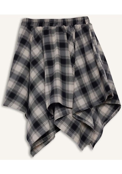 Kız Çocuk Asimetrik Kareli Etek G1897A825AU