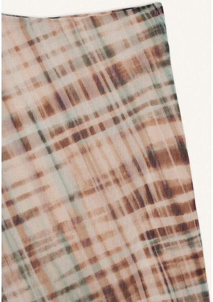 Kalem Desenli Normal Bel Astarlı Şifon Midi Etek G2930AX25AU indirimleri