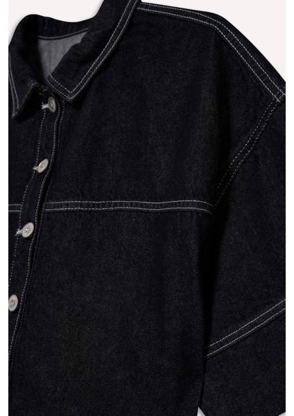 Kız Çocuk Düğmeli Denim Ceket G3489A825AU indirimleri