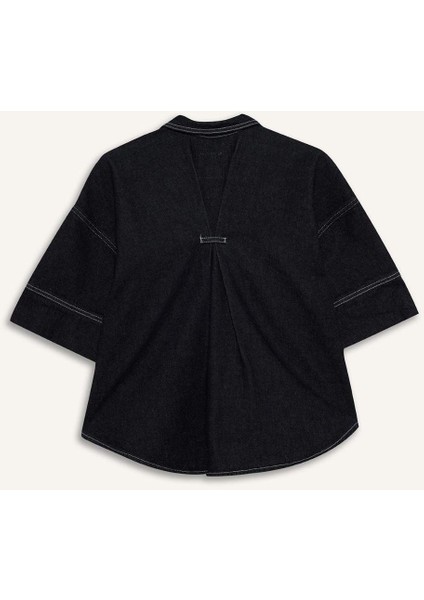 Kız Çocuk Düğmeli Denim Ceket G3489A825AU