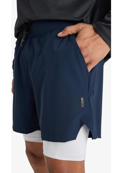 Fit Slim Fit Dar Kesim Sporcu İçi Taytlı Kısa Paça Şort E9365AX25AU indirimleri