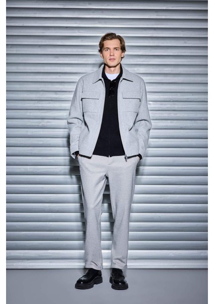 Slim Fit Dar Kesim Polo Yaka Astarlı Fermuarlı Cepli Kışlık Mont F0461AX25AU fiyatları