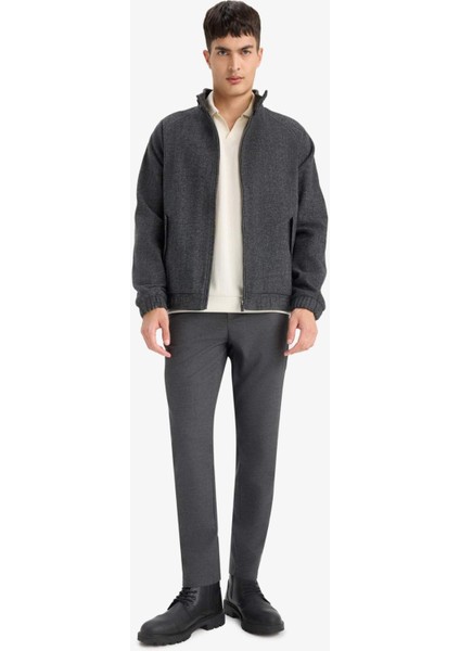 Regular Fit Dik Yaka Cepli Fermuarlı Astarlı Mont F0683AX25WN fırsatları