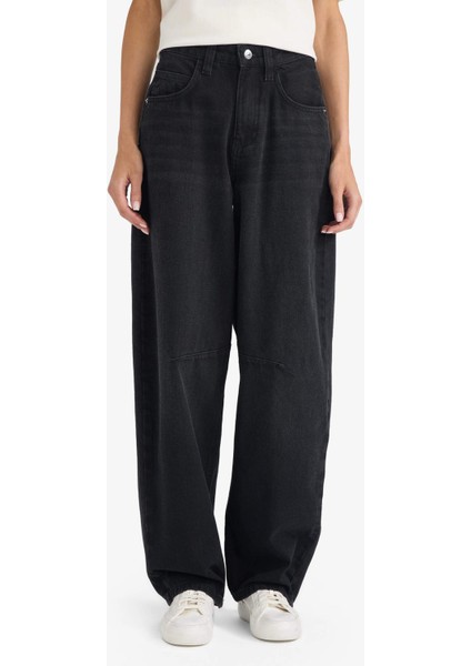 Baggy Fit Yüksek Bel Düz Paça Uzun Jean Pantolon F2960AX25WN modelleri