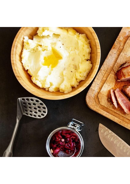 Dayanıklı Paslanmaz Çelik Patates Ezici – Kaymaz Saplı, Kolay Kullanım modelleri