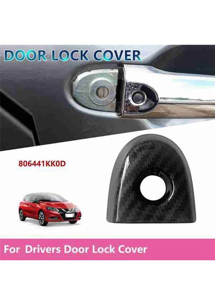 Anahtar Deliği 806441KK0D Karbon Fiber Araç Kapı Kilidi Kılıfı (Yurt Dışından)