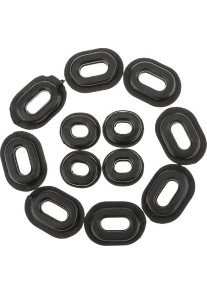 CG125 Için 12 Adet Motosiklet Kauçuk Yan Kapak Grommets Conta Kaplamaları (Yurt Dışından)