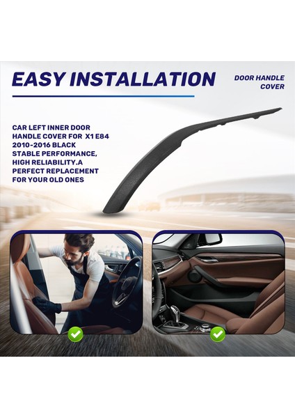 Bmw X1 E84 2010-2016 Siyah Için Sol Iç Kapı Kolu Kılıfı (Yurt Dışından) indirimleri