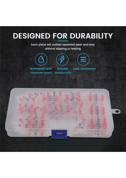 200 Adet 22-18 Awg Kırmızı Lehim Conta Tel Konnektörleri (Yurt Dışından) indirimleri