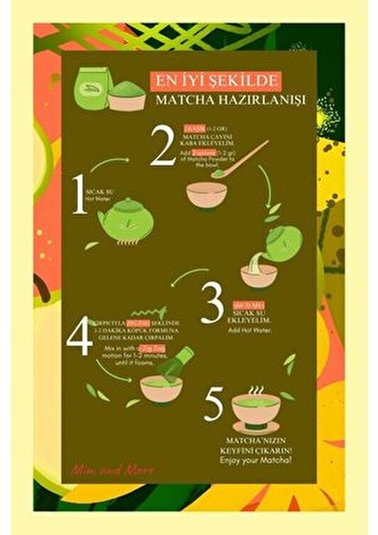 Armut Aromalı Matcha Tozu 25 Gr Doğal Enerji ve Ferahlatıcı Lezzet