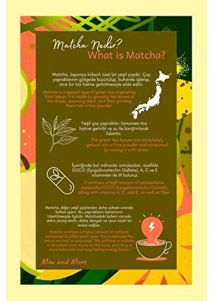 Armut Aromalı Matcha Tozu 25 Gr Doğal Enerji ve Ferahlatıcı Lezzet