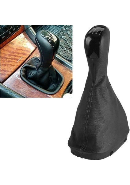 Mercedes-Benz C Sınıfı Için 6 Vitesli Vites Topuzu Deri Kılıf (Yurt Dışından) fırsatları