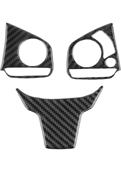 Honda Civic 2016-2019 Için 3 Adet Araba Fiber Direksiyon Paneli Kılıfı (Yurt Dışından)