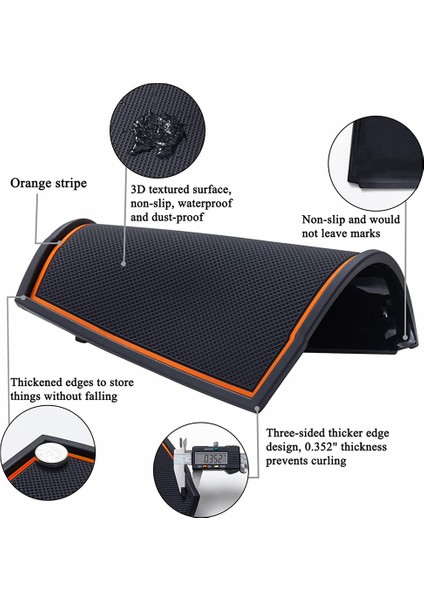 Subaru-Crosstrek/ımpreza 2018-2022 Için Gösterge Paneli Paspasları (Turuncu) (Yurt Dışından) fırsatları