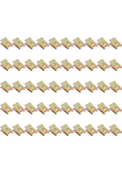 50 Adet Ton Yaylı Metal Araba Kapı Paneli Sivri Vida U Tipi Klipsler (Yurt Dışından)