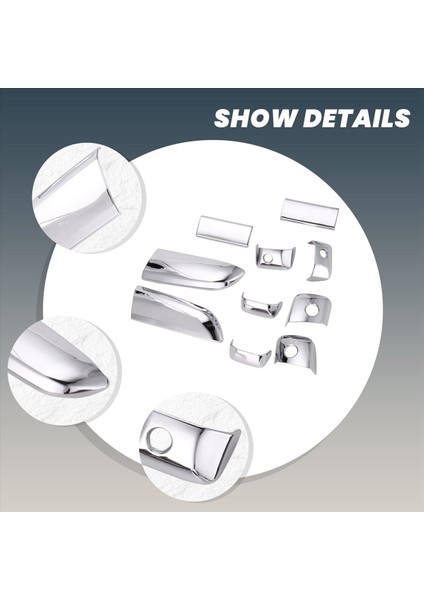 Toyota Hiace 2005-2015 Için 10 Adet Abs Krom Kapı Kolu Kase Paneli (Yurt Dışından) indirimleri