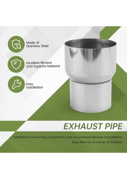 3 Inç Ila 2,5 Inç Dış Çaplı Paslanmaz Standart Egzoz Borusu Bağlantısı (Yurt Dışından) indirimleri
