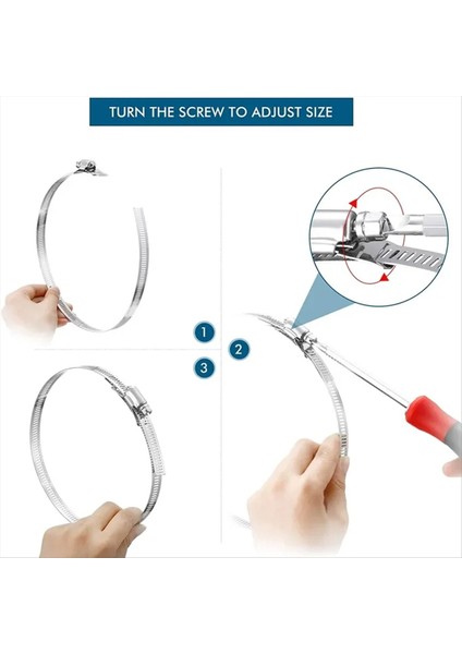 3,5 M Hortum Kelepçesi Kayışı Ayarlanabilir Sonsuz Dişli Boru Kanalı Hortum Kelepçesi (Yurt Dışından) modelleri