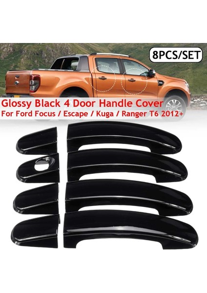 Ford Focus Için 8 Adet/takım Abs Parlak Siyah 4 Kapı Kolu Kılıfı (Yurt Dışından) fiyatları