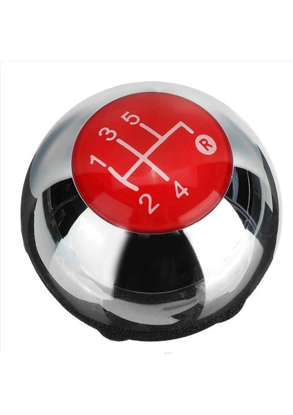 Fiat 500 2012-2018 Krom+Kırmızı 5 Hızlı Vites Topuzu 55344048 (Yurt Dışından)