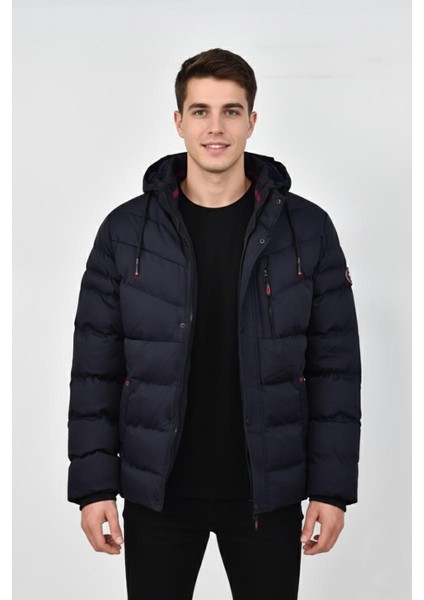 Erkek Kapüşonlu Iç Kürklü Spor Mont 99526 BGL-ST04171