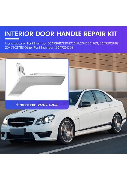Mercedes W204 (Sağ) Için Krom Araç Iç Kapı Kolu (Yurt Dışından) fırsatları