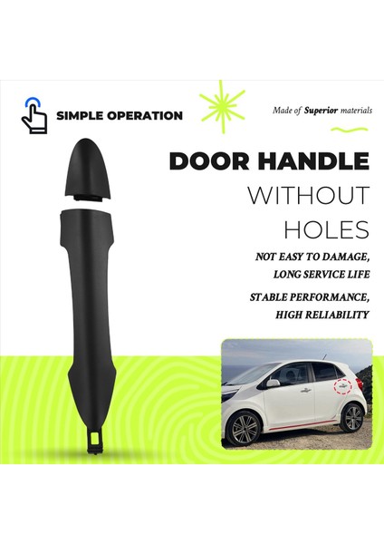 Kia Picanto 2011-2016 Için 83651-1Y000 Arka Sol Dış Kapı Kolu (Yurt Dışından) fırsatları