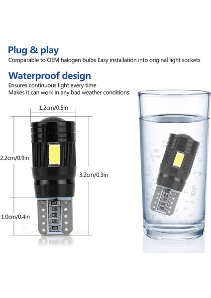 2 Adet Araba Canbus T10 LED Işık 5730 6smd Hatasız 12V Ampuller (Yurt Dışından) fırsatları