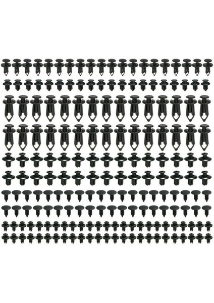 190 Adet Araba Itme Pim Perçin Trim Klips Seti Otomatik Plastik Bağlantı Elemanı Perçini (Yurt Dışından)