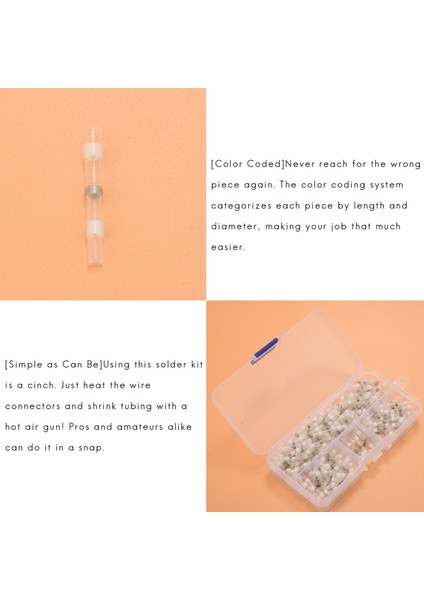 200 Adet 26-24 Lehim Contalı Tel Konnektörleri, Isıyla Daralan Uç Konnektörleri (Yurt Dışından) fırsatları