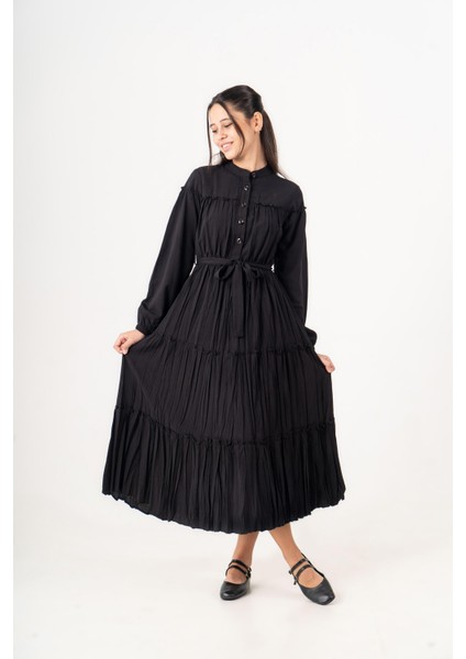 Selya Kız Çocuk Elbise Siyah