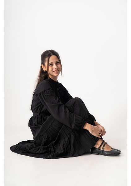 Selya Kız Çocuk Elbise Siyah fırsatları