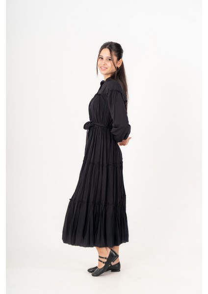 Selya Kız Çocuk Elbise Siyah