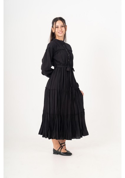 Selya Kız Çocuk Elbise Siyah