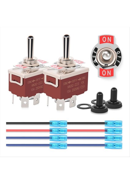 Pin Ters Polarite Geçiş Anahtarı 2 Adet 12V Anlık Salıncak Anahtarı (Yurt Dışından)