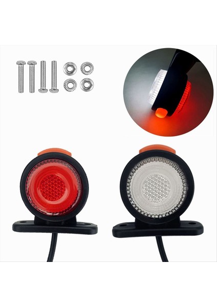 2 Adet Araç Kamyon Yan Işaretleme Lambası 12/24V LED Gösterge Lambası (Yurt Dışından) modelleri