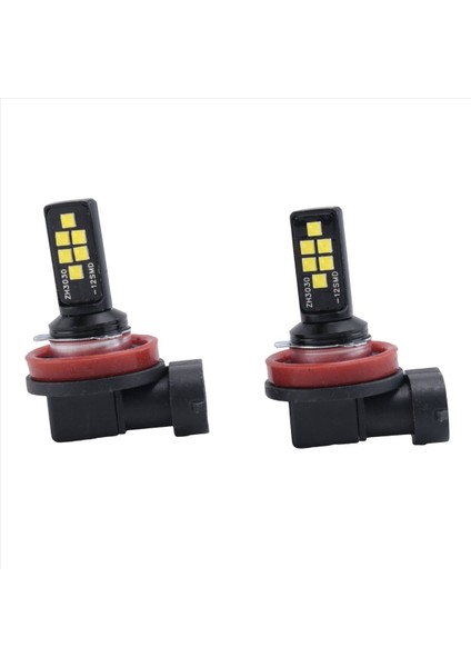 2 Adet Araba Farı H8/H11 3030 12SMD Soğuk Beyaz (Yurt Dışından)