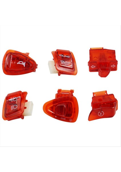 Gy6 50CC 125CC Moped Scooter Için 6 Adet Tek Anahtar Düğmesi Kırmızı (Yurt Dışından) fiyatları