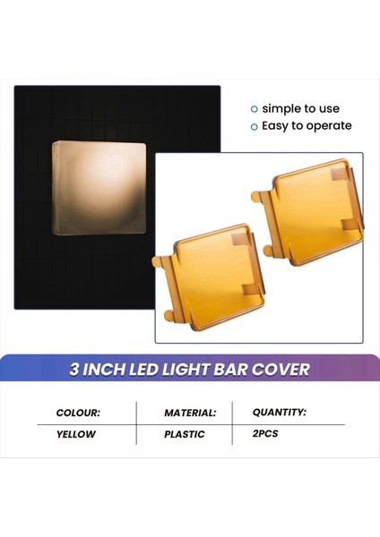 Araba Amber LED Pod Kapakları Kare LED Işık Çubuğu Kapakları LED CUBE2722 (Yurt Dışından) indirimleri