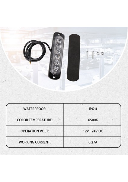 12V-24V 6led Araç Uyarı Flaşı Mavi Yanıp Sönüyor (Yurt Dışından) fırsatları
