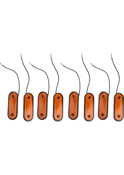 8 Adet Amber Işaretleme Işıklı Yan Işaretleyici 20LED 24V Kamyonet Için (Yurt Dışından)